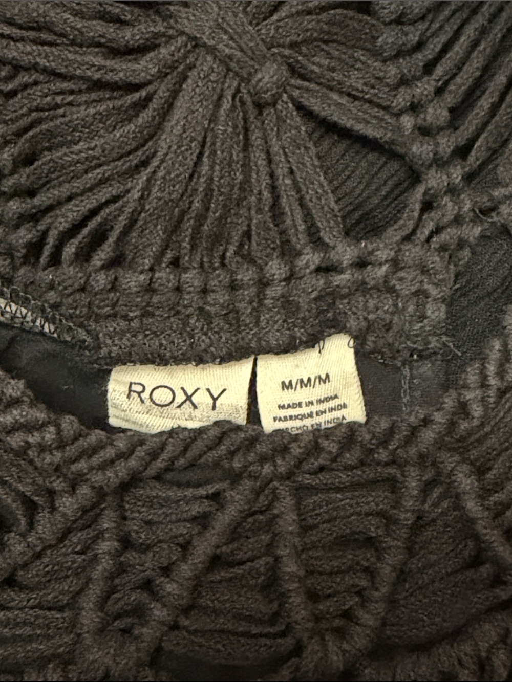 Roxy Black Crochet Yoke Maxi Dress - Picture 10 of 13